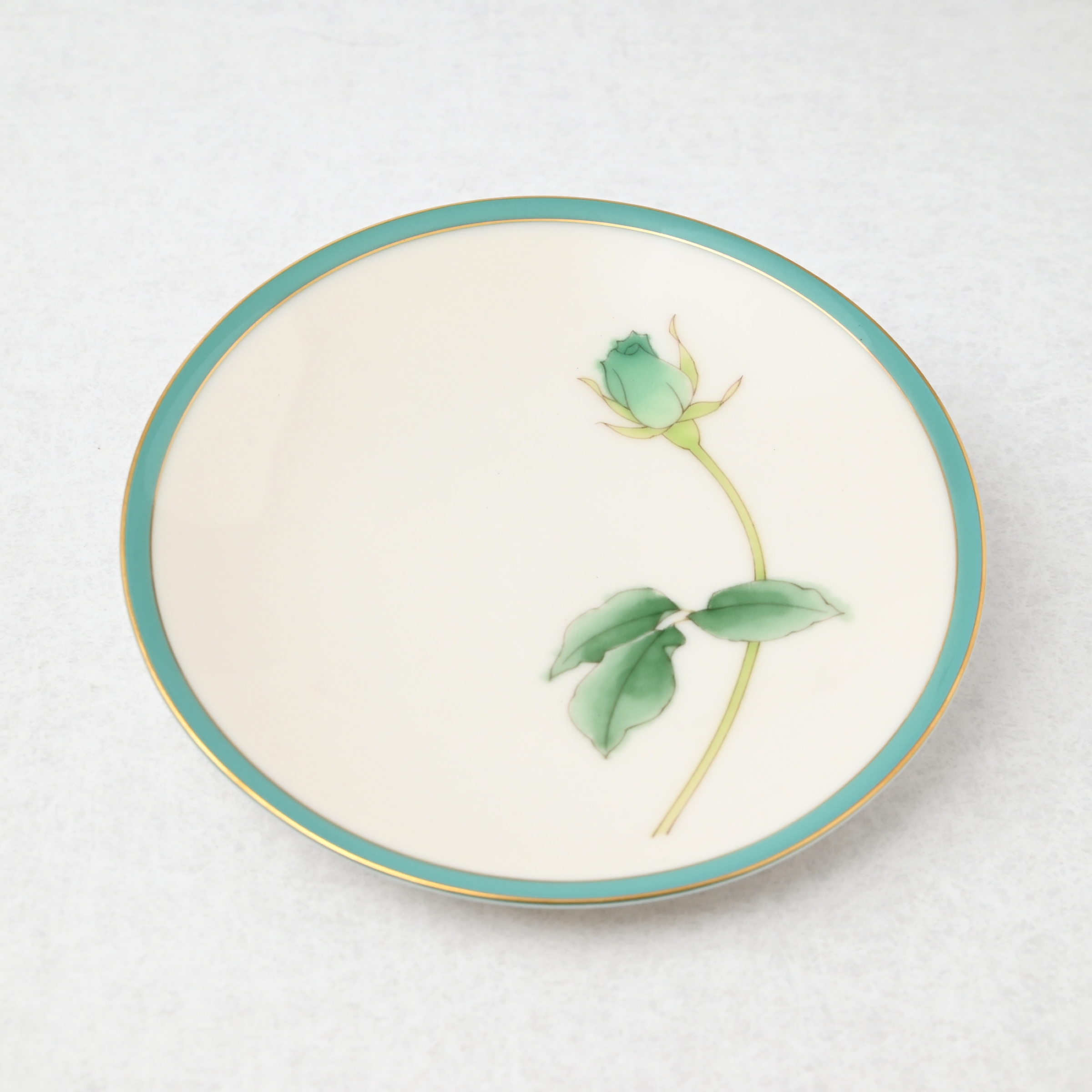 【ブライトローズ・グリーン】銘々皿（径13cm）*有田陶器市特別価格*