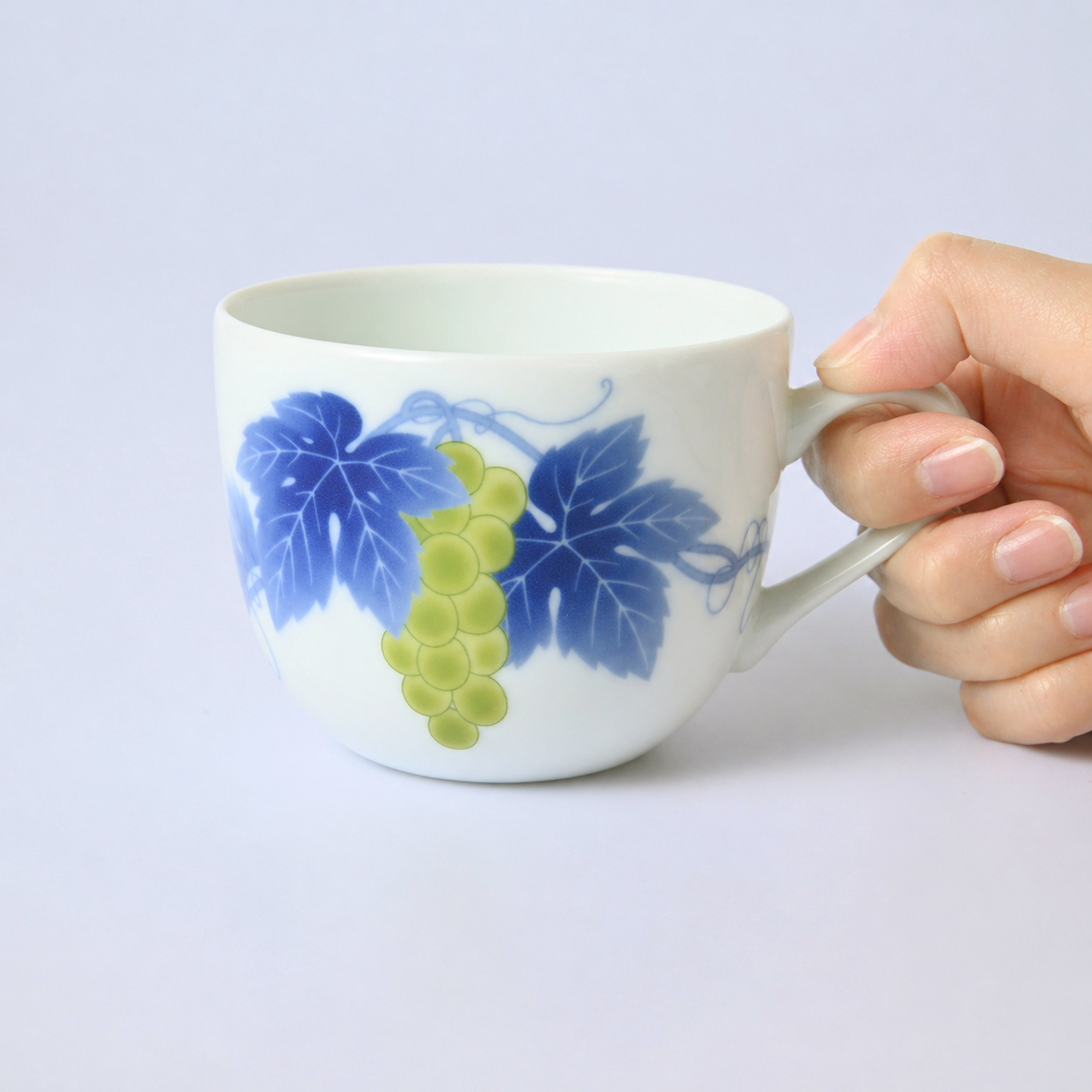 【ぶどう・グリーン】マグカップ 　箱なし・単品　*有田陶器市特別価格 アウトレット品*5