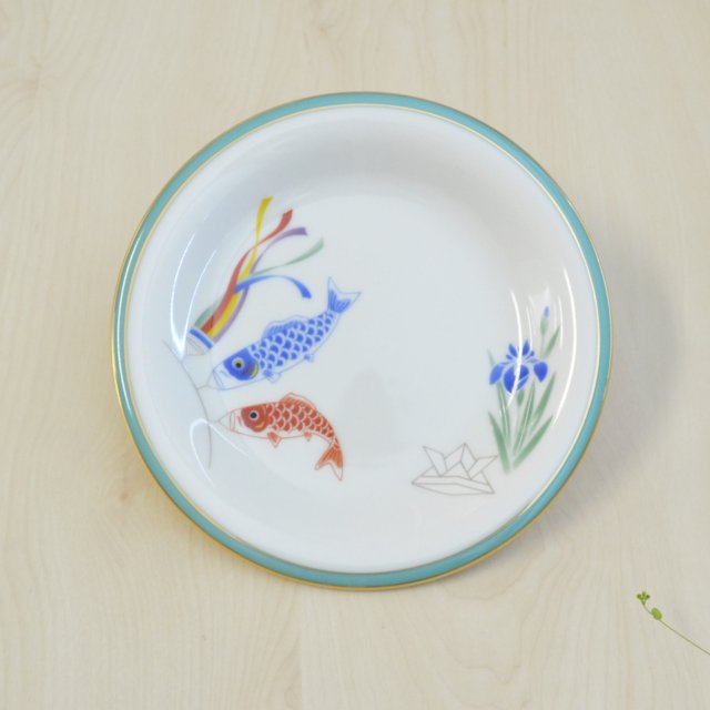 【月ごよみ】中皿（銘々皿）こいのぼり（径14.5cm）