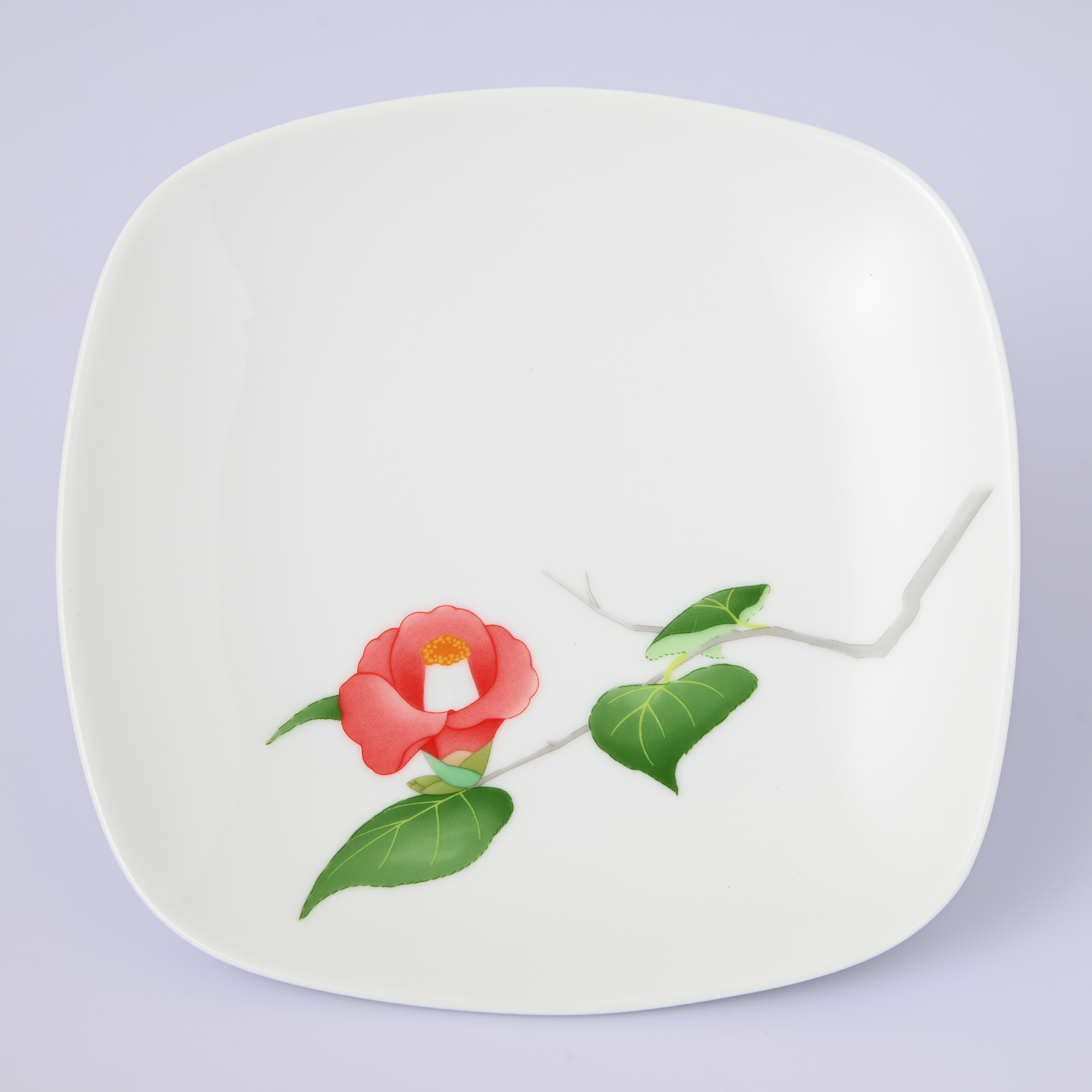 【日々と椿】ペア取皿(縦・横14cm)1