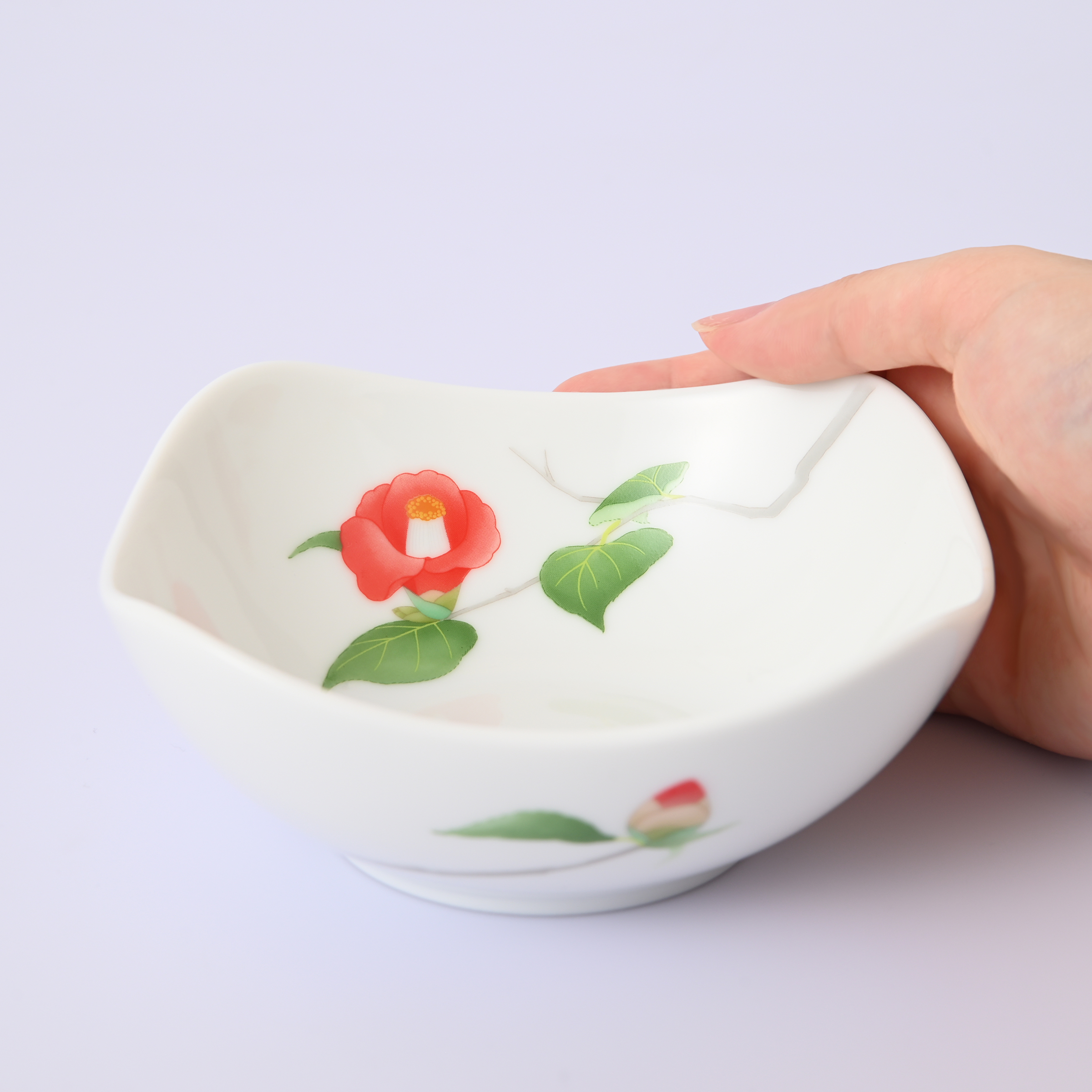 【日々と椿】ペア小鉢（縦・横12.5cm）7