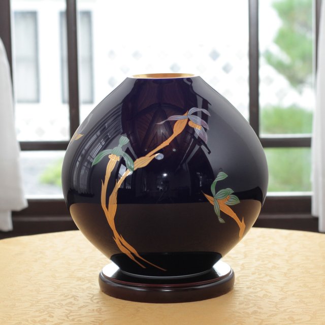 【ルリ春蘭】花瓶 *秋の陶器市まつり特別価格*　1